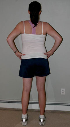 Back photo of pregnant Ali